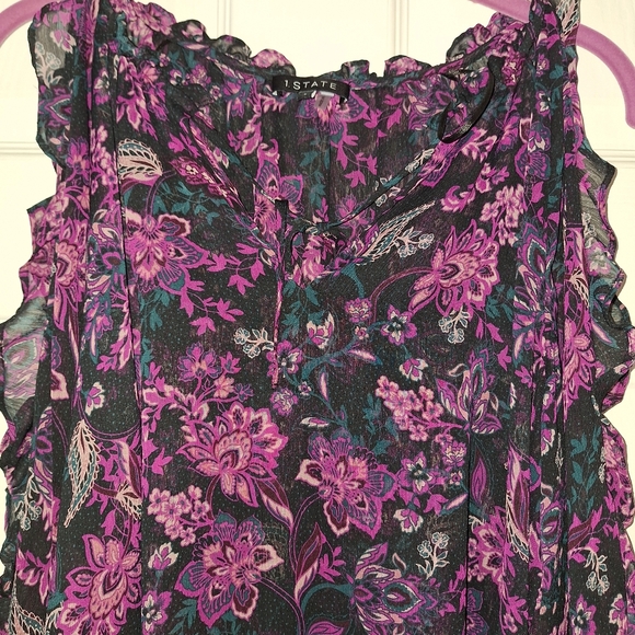 1. STATE NWOT cold shoulder blouse size L - Picture 2 of 7